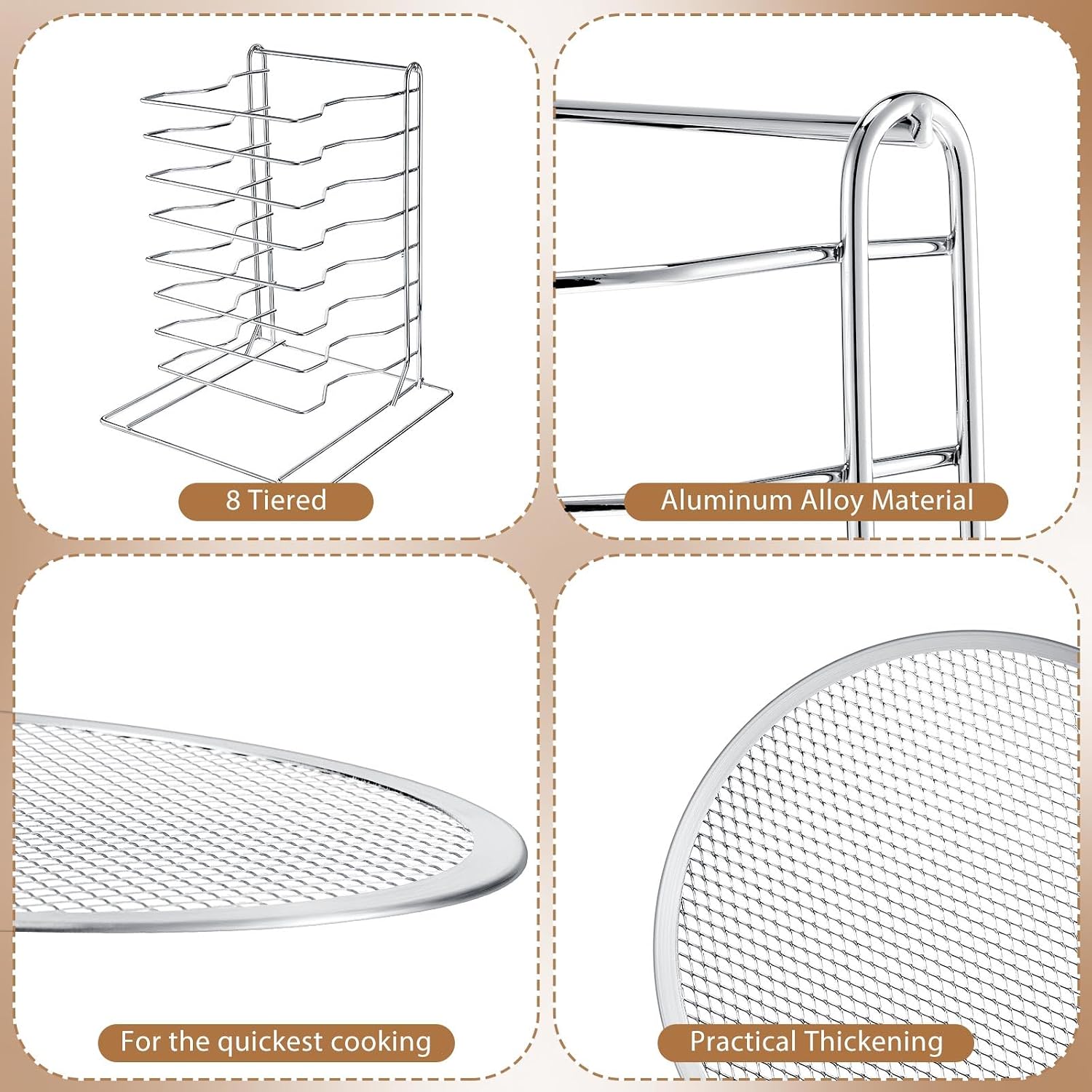 Pizza Rack 8 Tiered Stand With - Baking Kitchen Set review and price