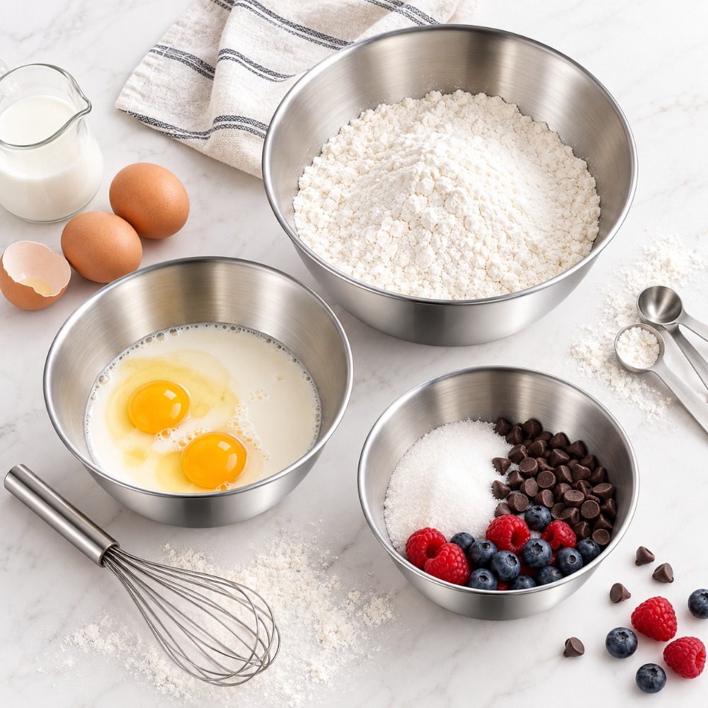 Stainless Steel Mixing Bowls 3 - Baking Kitchen Set review and price