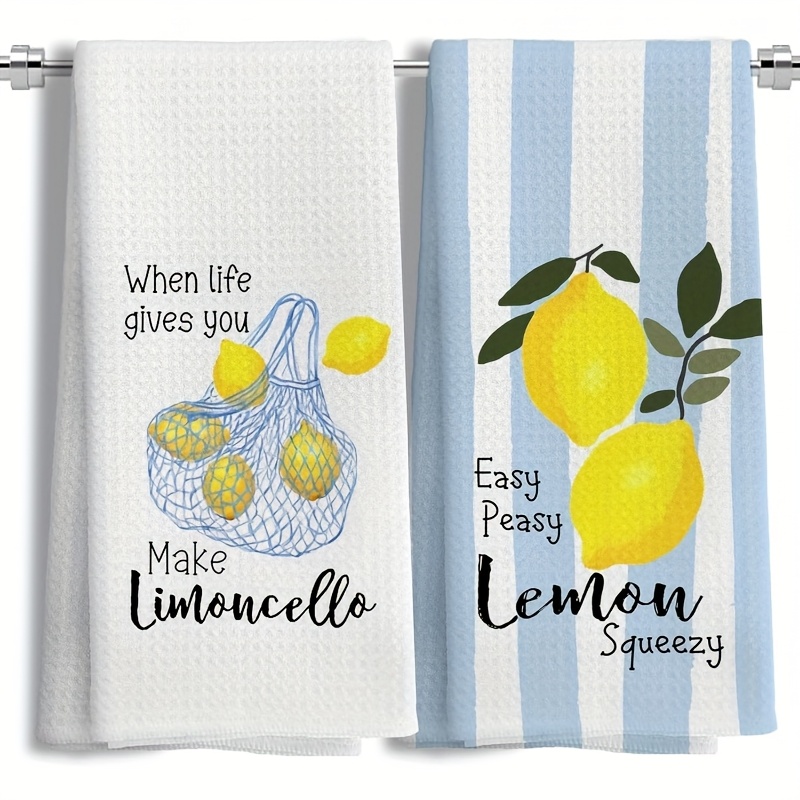2Pcs, Lemon Mesh Kitchen Towel - Baking Kitchen Set review and price