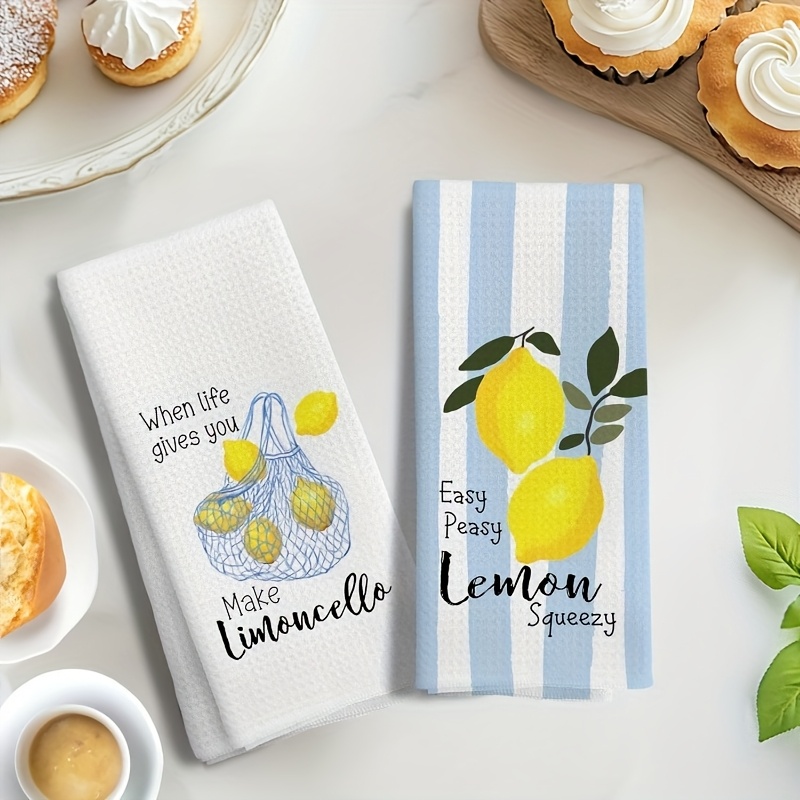 2Pcs, Lemon Mesh Kitchen Towel - Baking Kitchen Set review and price
