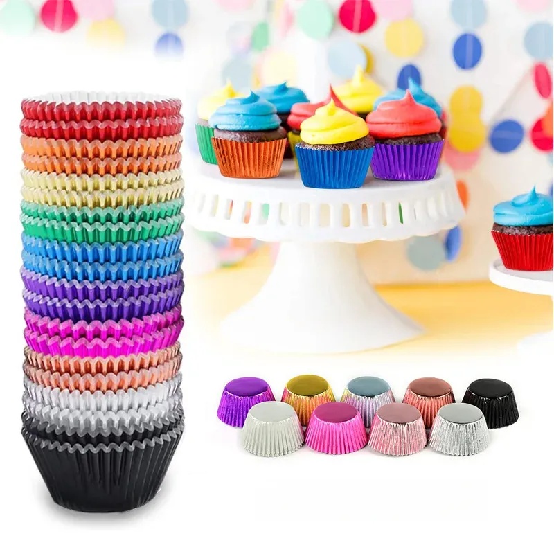 100 piece set of gold foil cup - Baking Kitchen Set review and price