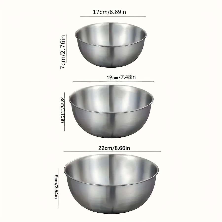 3pcs Stainless Steel Salad Bow - Baking Kitchen Set review and price