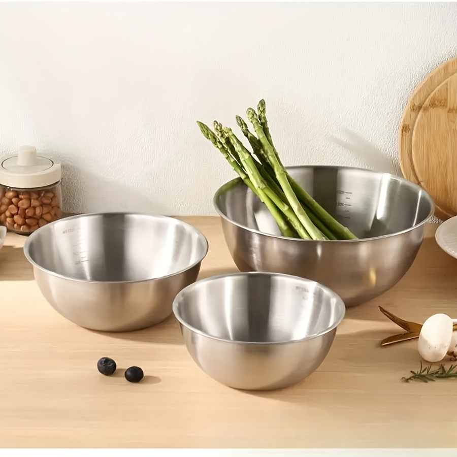 3pcs Stainless Steel Salad Bow - Baking Kitchen Set review and price