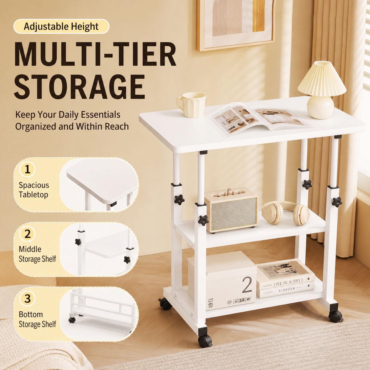 3-Tier Adjustable Height Rolli - Kitchen Baking Cart review and price